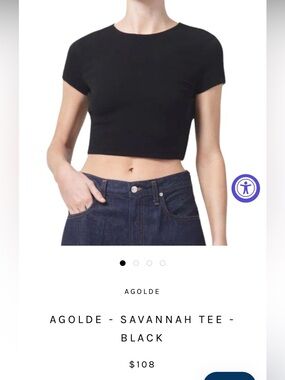 NWT Agolde black tee